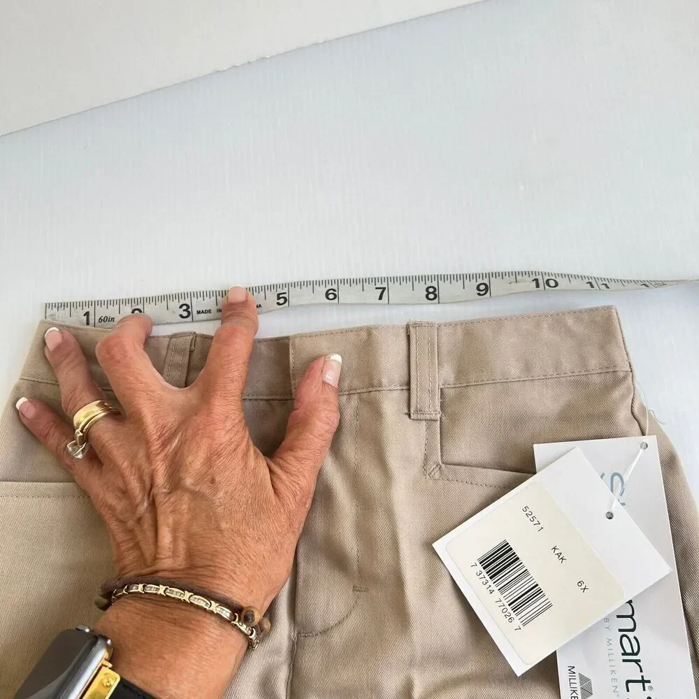 Lot Of 2 Classroom Uniforms Girls Bermuda Shorts Size 6X Khaki NEW